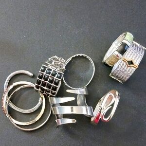 Modernist Bracelet Bangle Lot. Unique Designs. Wearable